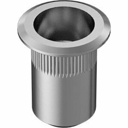 BSC PREFERRED Self Sealing Heavy-Duty Rivet Nut Aluminum 10-24 Internal Thread .020 - .130 Thick, 10PK 93484A350